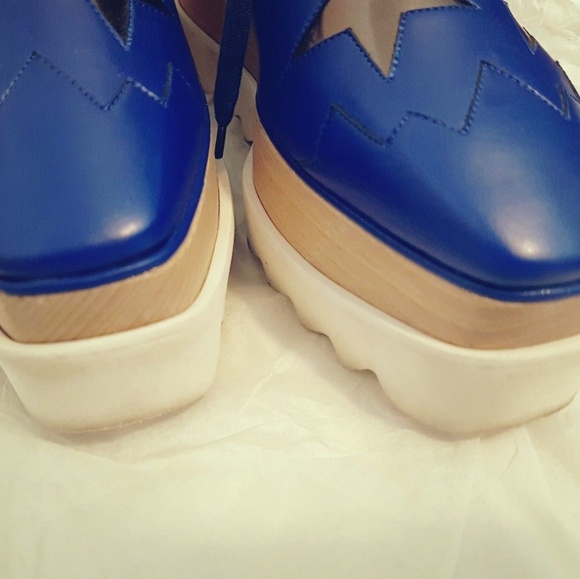 (SOLD) STELLA MCCARTNEY Blue Elyse Platforms - Picture 4 of 6